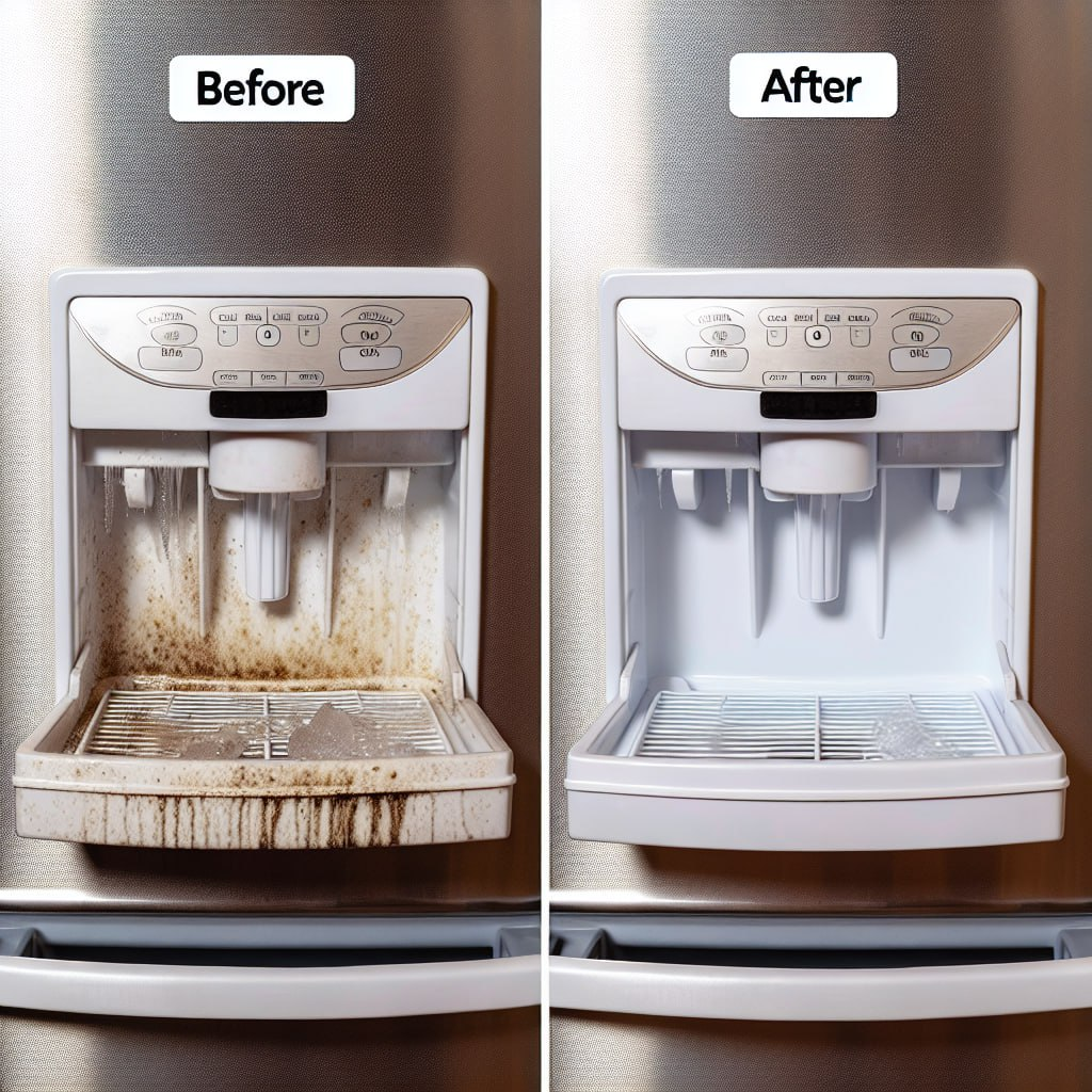 How to clean ice dispenser chute?