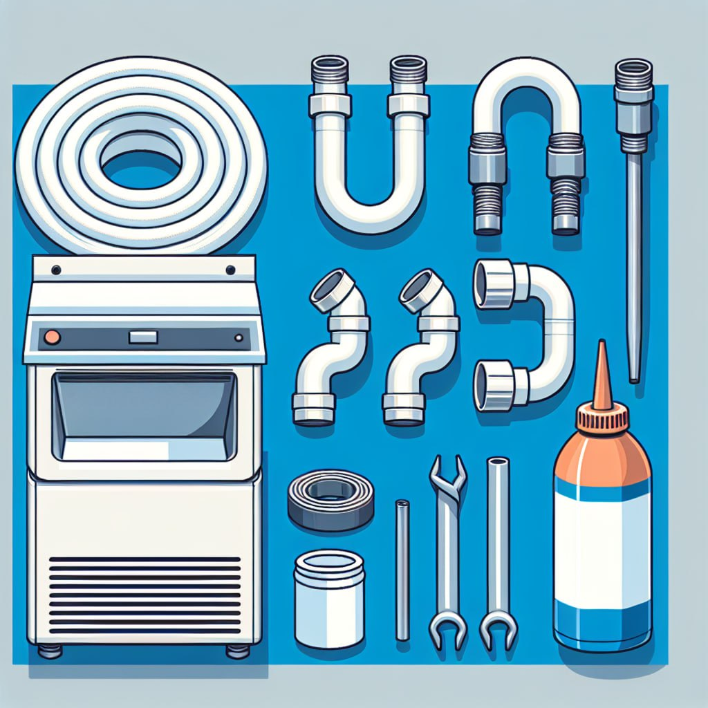 over counter ice machine drain line installation