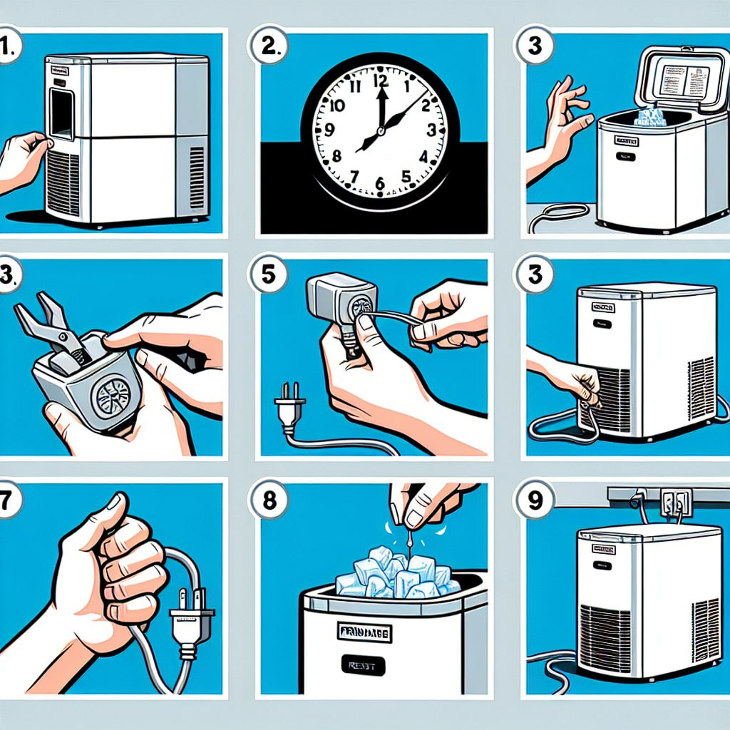 how do you reset a frigidaire portable ice maker